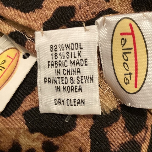 NWT Talbots Leopard Print Scarf, OS - Picture 3 of 5